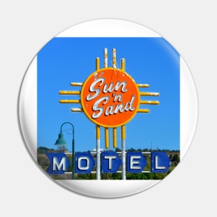 Sun N Sand Motel sign circa 1950s route 66 Pin