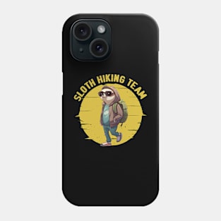 Sloth Harmony: Peaceful Sloth Hiking Team on Casual Tee Phone Case