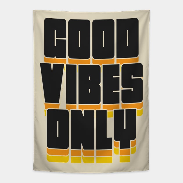 Good Vibes Only - Statement / Slogan Quotes Saying Tapestry by DankFutura