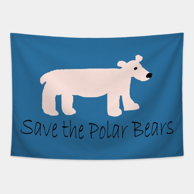 Save the Polar Bears Tapestry by Repeat Candy