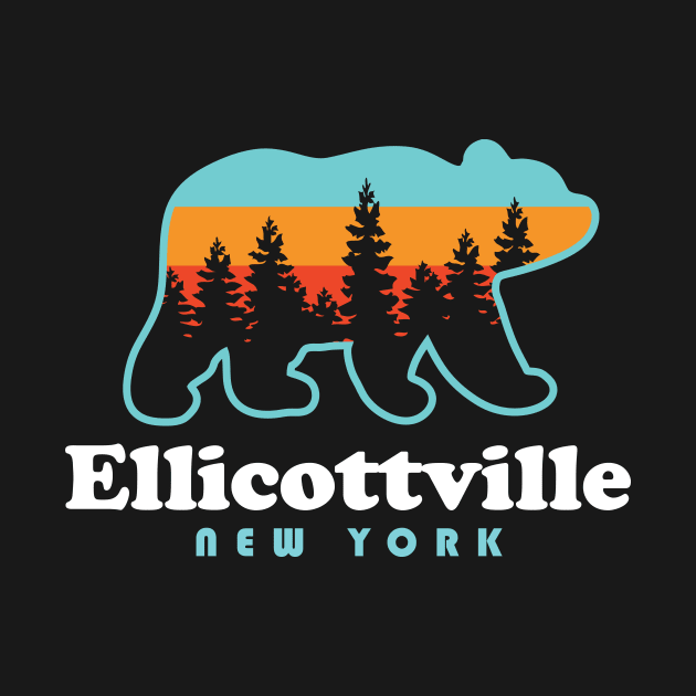 Ellicottville New York Bear Ski by PodDesignShop