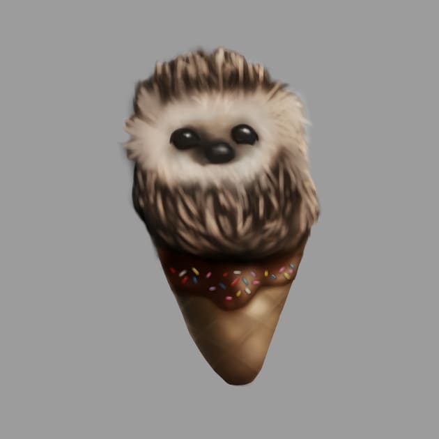 Hedgehog in an Ice Cream Cone by bluecrown