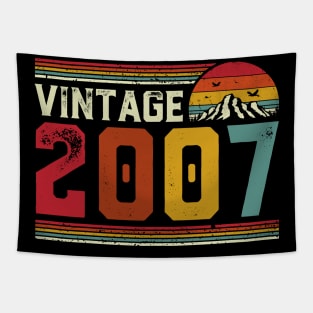 Vintage 2007 Birthday Gift Retro Style Tapestry