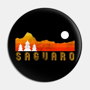 Saguaro national park retro vintage Pin