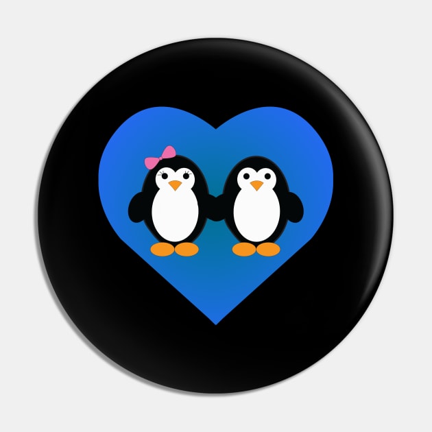 Penguin Love Pin by Hedgie Designs