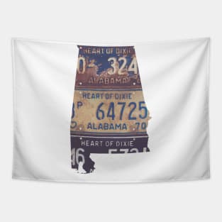 Vintage Alabama License Plates Tapestry