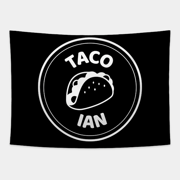 Taco Ian (light) Tapestry by mikevotava