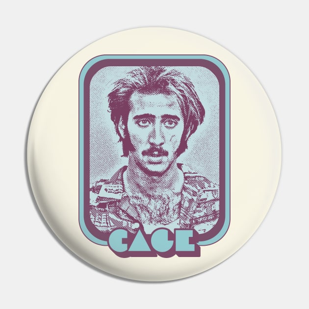 Nicolas Cage / Retro Style Fan Art Design Pin by DankFutura