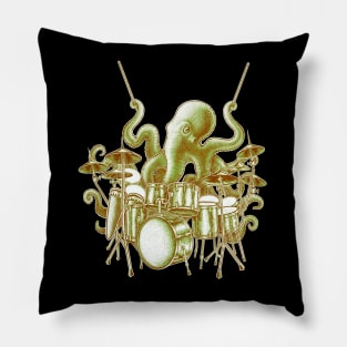 Octopus playing drums Pillow