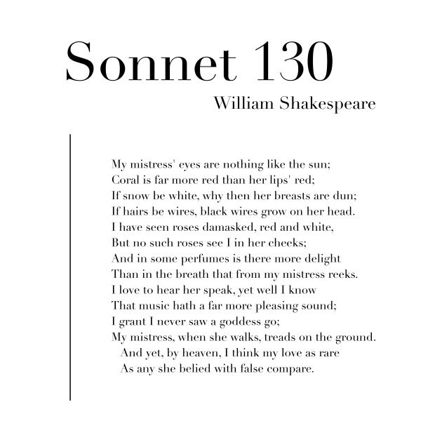 Sonnet 130 by William Shakespeare by wisemagpie