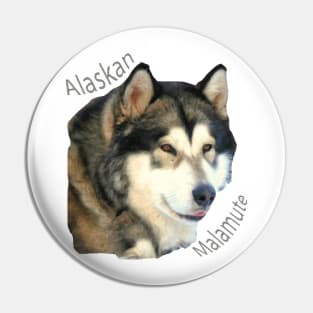 Products with breeds of dogs, Alaskan Malamute Pin