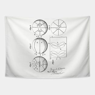 Basketball Vintage Patent Hand Drawing Tapestry