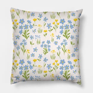 Forget Me not Flowers Pillow