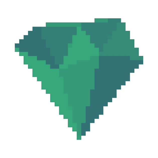 Emerald Gem Pixel Art by christinegames