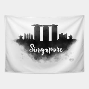 Singapore watercolor Tapestry