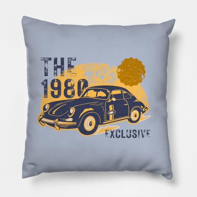 Retro 80s Vintage Car Pillow by Xtian Dela ✅