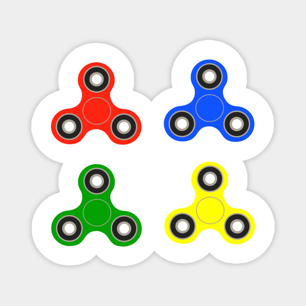 fidget spinner stickers (colored) Magnet by B0red