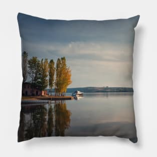 autumn on the riverside Pillow