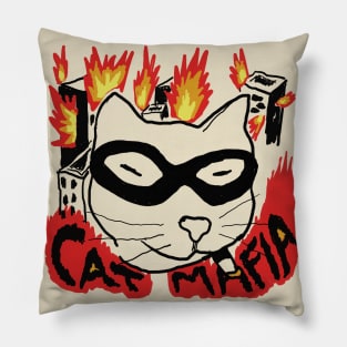 Mafia cats burn down the city Pillow