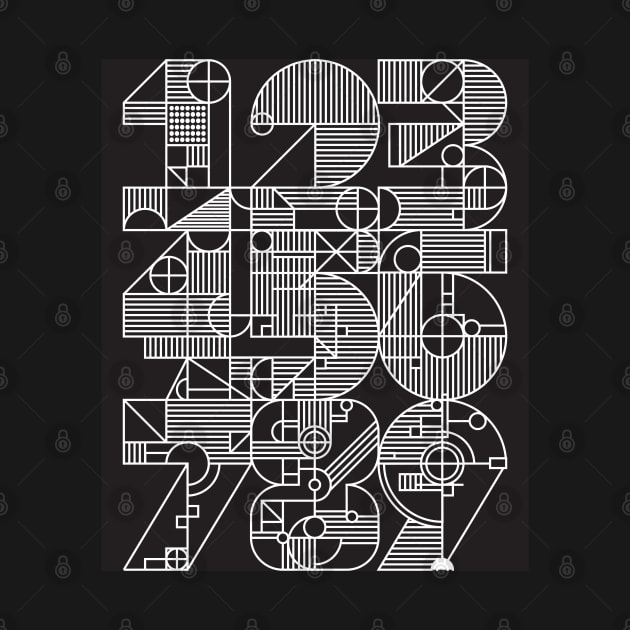 Geo Numbers black by Kristiina Almy