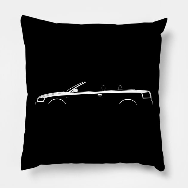 Audi A4 Cabrio (B6) Silhouette Pillow by Car-Silhouettes