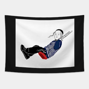 Swinging jewish boy Tapestry