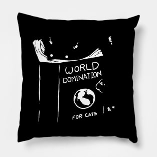 World Domination For Cats Book T shirt Cat Lovers Pillow