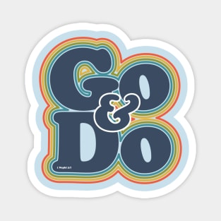 Go and Do Rainbow Retro Magnet