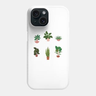 Potted Tropical House Plants with Striped Leaves Pack Phone Case