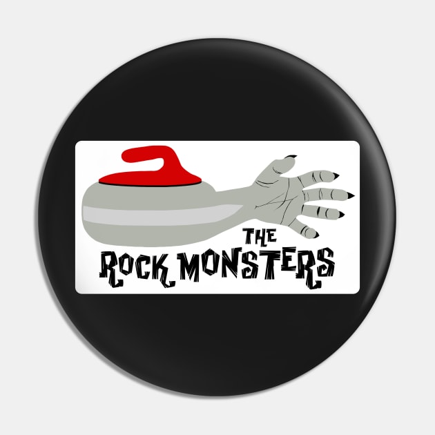 The Rock Monsters Curling Team - 2017 Logo Pin by SaintEuphoria