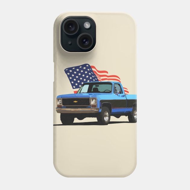 Blue Old Pickup Truck Phone Case by Widmore