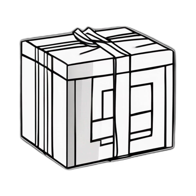 Monochrome Mystery Gift Box Illustration No. 629 by cornelliusy