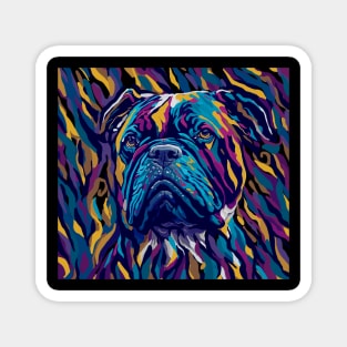 Bulldog abstract pop art Magnet