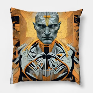 man in a futuristic suit Pillow