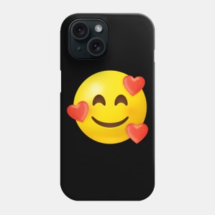 Emoji with hearts Phone Case