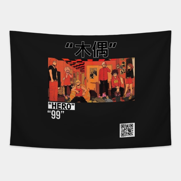 Hero academia Dorm room Tapestry by Kanjiworldwide