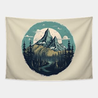 Outdoors, mountains and trees Tapestry