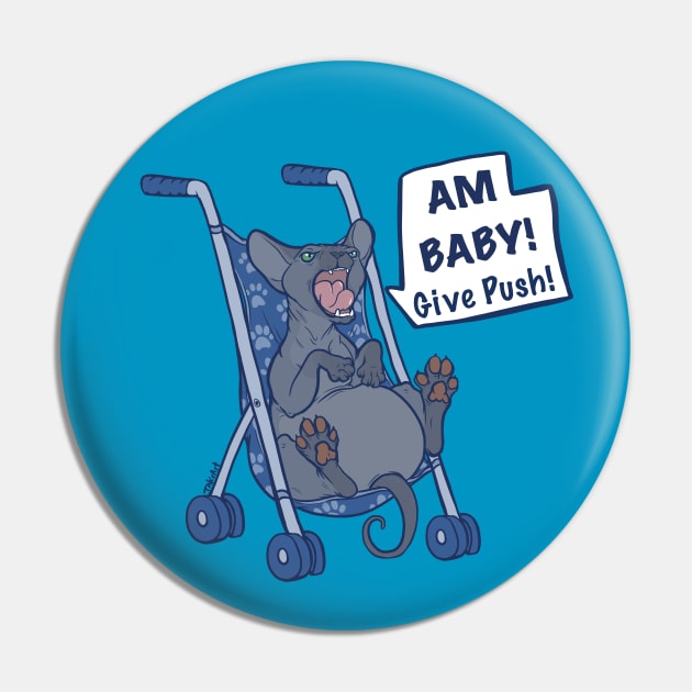 Am Baby - Sphynx Pin by TaksArt