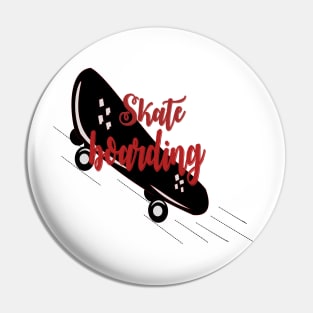 Skateboarding t-shirt Pin