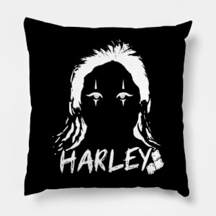 Harley Quinn Ink White Pillow