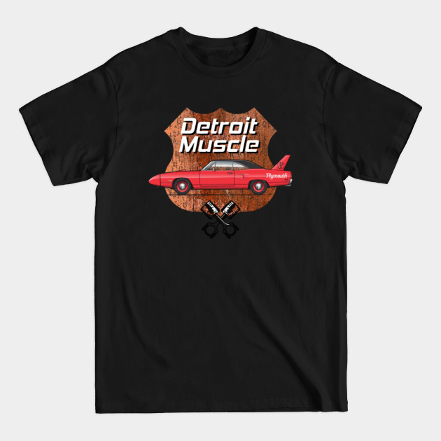 Disover Detroit Muscle-Tor Red - Plymouth Superbird - T-Shirt