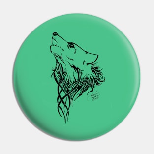 Tribal Wolf Pin