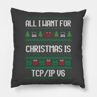 Funny Ugly Christmas Computer Programmer T-Shirt for Geek Pillow