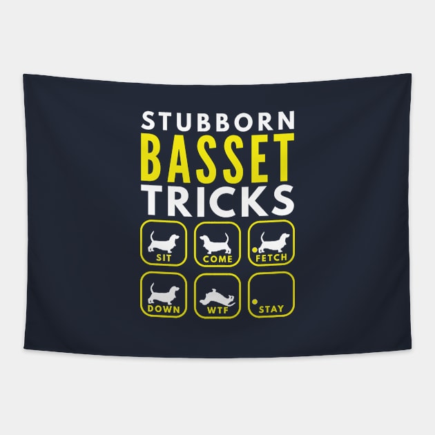 Stubborn Basset Tricks - Dog Training Tapestry by DoggyStyles