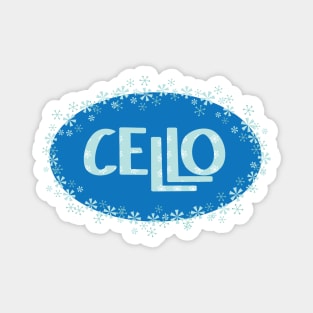 Winter Cello Magnet