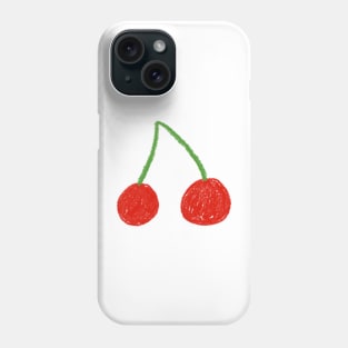 cherry print tee 🍒 Phone Case