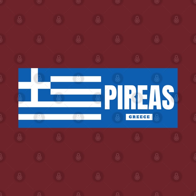 Pireas City with Greek Flag by aybe7elf