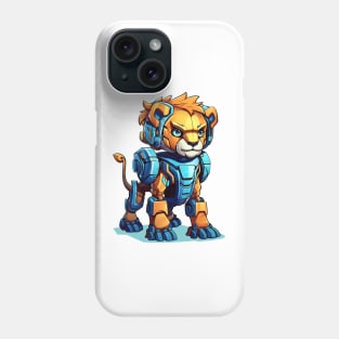 Cartoon lion robots. T-Shirt, Sticker. Phone Case