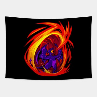 Dragon Spitting Fire Tapestry