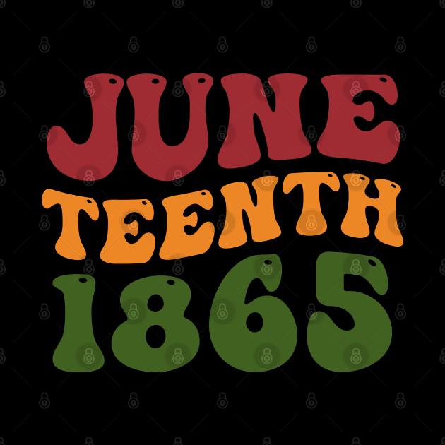 Juneteenth 1865 Black American Freedom History Wavy Groovy by Swagmart